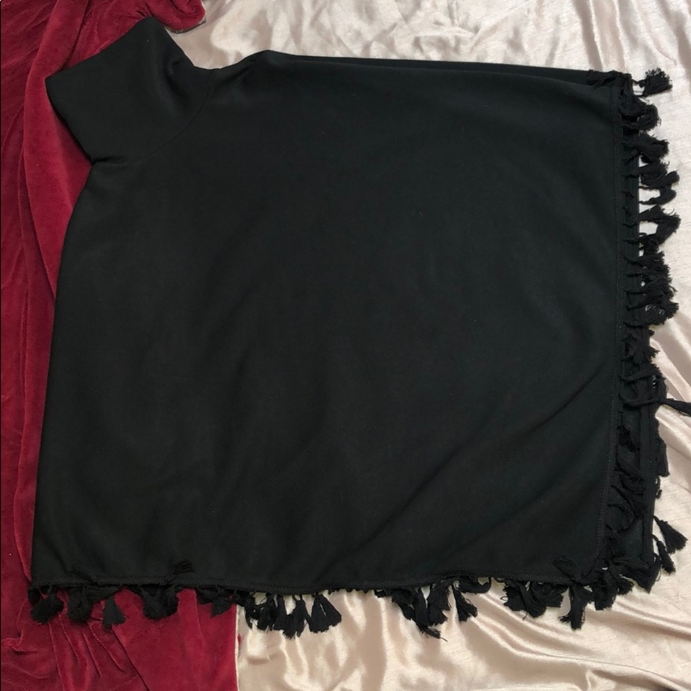 LARGE boho turtleneck poncho - Picture 2 of 8
